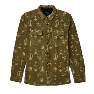 Roark Diablo LS‎ Flannel Shirt Men Size Small Olive Green Tan Shacket New